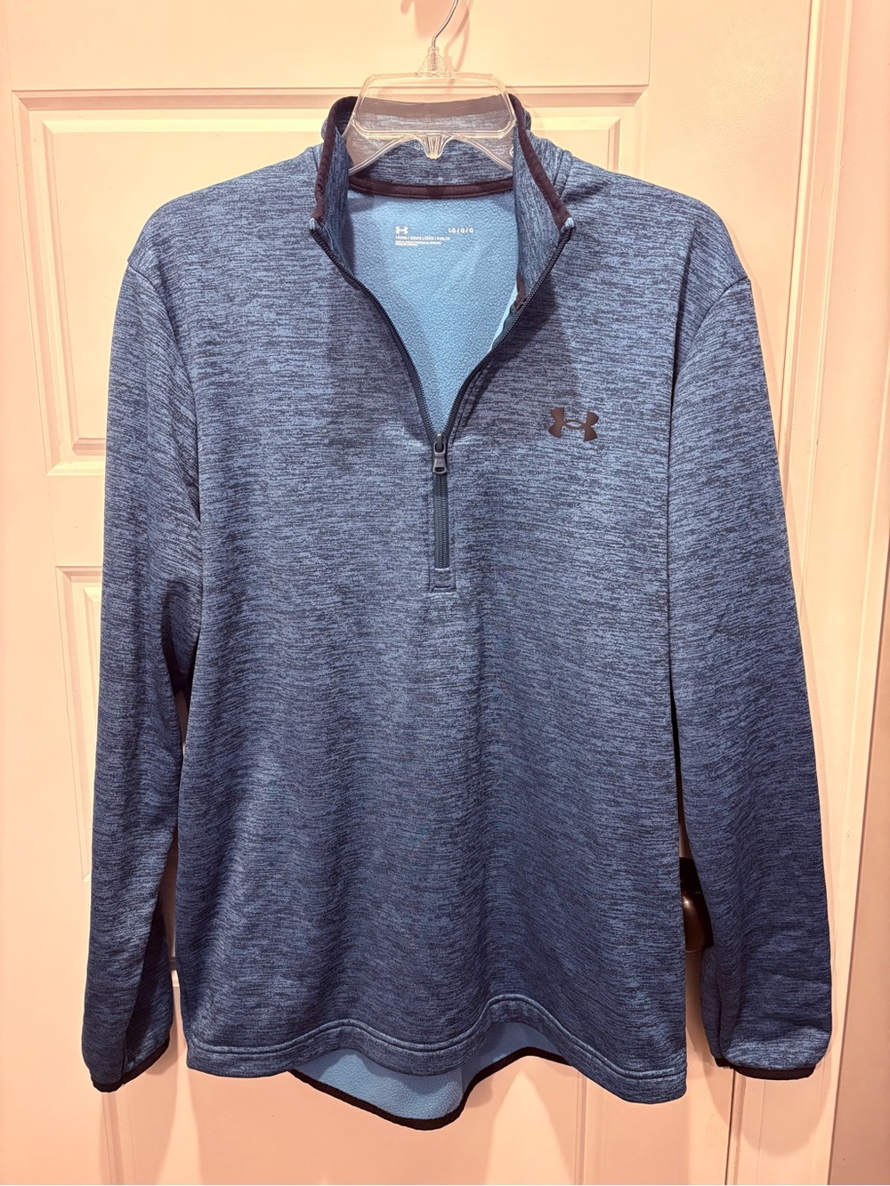 LG Heathered Blue Lightweight Quarter-Zip Shirt Jacket